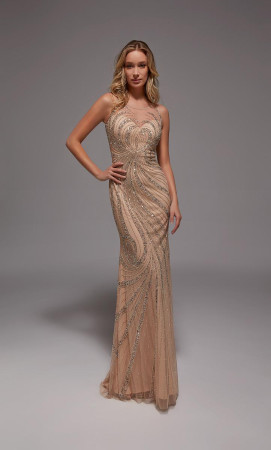 Alyce Paris 27846 Long Mother Of The Bride Dress With Allover Swirl