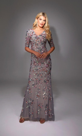 Alyce Paris 27848 Long Guest Of Wedding Dress With Colorful Floral