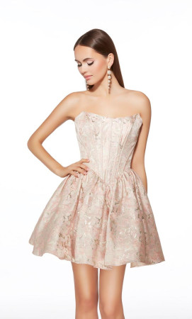 Alyce Paris 30007 Short Party Dress Featuring Boned Corset and Pockets