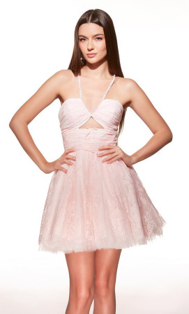 Alyce Paris 30030 Short Evening Cocktail Dress Featuring Keyhole Front
