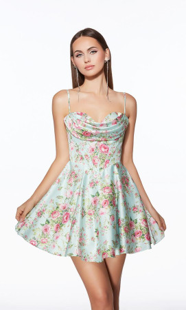 Alyce Paris 30043 Short Guest Of Wedding Dress Featuring Draped Bust