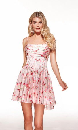 Alyce Paris 30059 Short Guest Of Wedding Dress Featuring Boned Corset