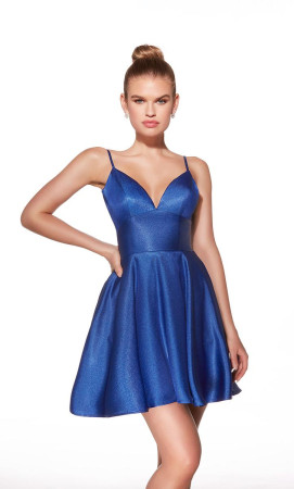 Alyce Paris 30062 Short Party Dress Featuring Fitted Bodice Lace Up Back