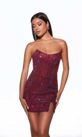 Alyce Paris 40104 Short Formal Party Dress Featuring Boned Corset