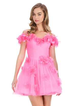Ashley Lauren 4818 Homecoming Dress With Whimsical Short Dress Glitter