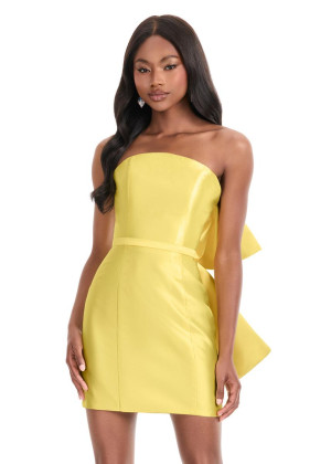Ashley Lauren 4875 Party Dress With Strapless Mikado Mini