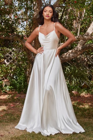 Ladivine by Cinderella BD104W Cowl A-Line Wedding Dress