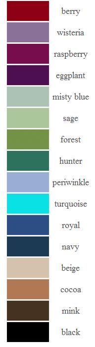 Bari Jay Bridesmaids Bella Chiffon Color Chart