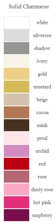 Bari Jay Bridesmaids Charmeuse Color Chart