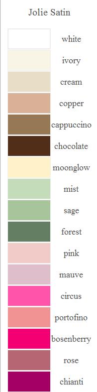 Bari Jay Bridesmaids Jolie Satin Color Chart