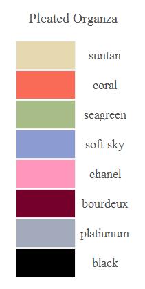 Bari Jay Bridesmaids Pleated Organza Color Chart