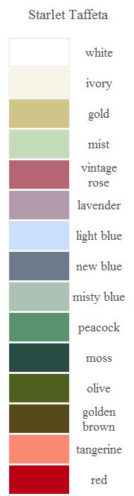 Taffeta Color Chart
