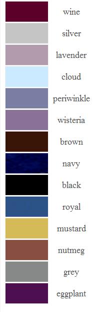 Bari Jay Bridesmaids Vienna Satin Color Chart