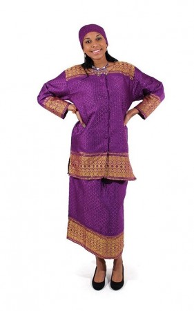African Three Piece Skirt Set C-W950