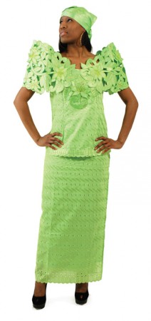African Butterfly Lace Skirt Set C-WF439