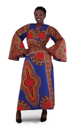 African Traditional Print Wrap Dress C-WH143