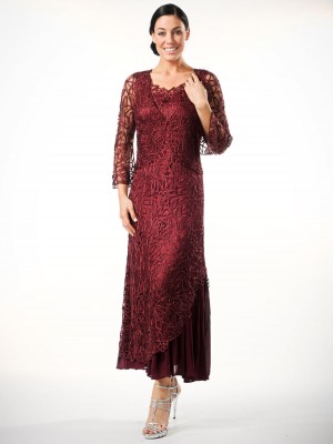 Soulmates C5109 Crochet Lace MOB Jacket Dress