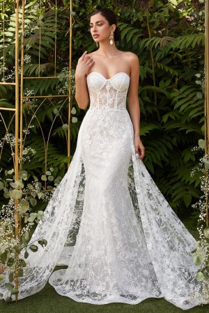 Cinderella Divine CB046W Embroidered Wedding Dress
