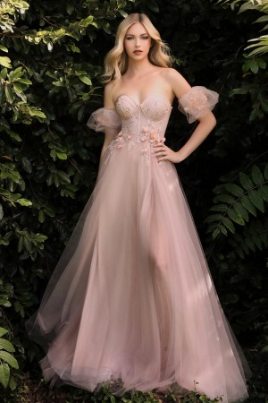 Ladivine CB080 Feminine 3D Floral Gown