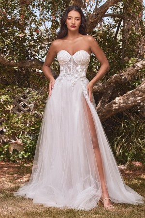 Ladivine CB080W Beautiful Floral Corset Wedding Dress