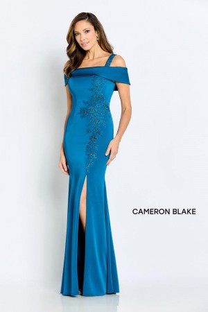 Cameron Blake CB115 Off Shoulder Crepe Gown