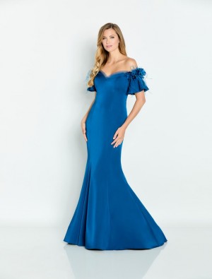 Cameron Blake CB146 Off Shoulder Flutter Sleeve Gown