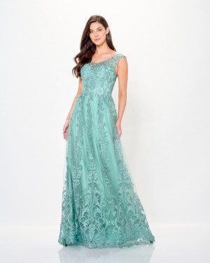 Cameron Blake CB3240 Lace Gown with Separate Sleeves