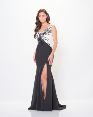 Cameron Blake CB3245 Modern 2 Tone Mermaid Gown