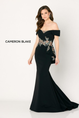 Cameron Blake CB779 Off Shoulder Fit and Flare Gown