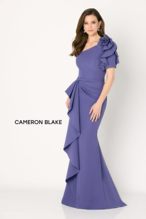 Cameron Blake CB781 One Ruffle Shoulder Mothers Gown