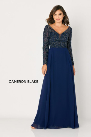 Cameron Blake CB790 Mothers Gown with Removable Sleeves