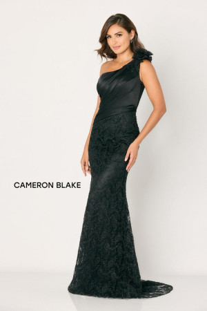 Cameron Blake CB796 Sequin Lace One Shoulder Gown