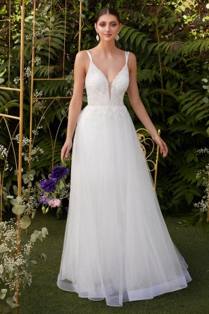 Cinderella Divine CD0154W Feminine Wedding Dress