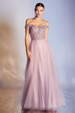 Ladivine CD0177 Beautiful Off Shoulder Gown