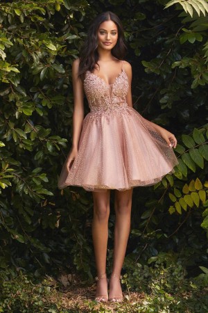 Ladivine CD0189 Sparkling Short Prom Dress