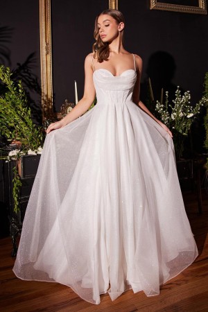Ladivine CD253W Flattering Glitter Wedding Dress
