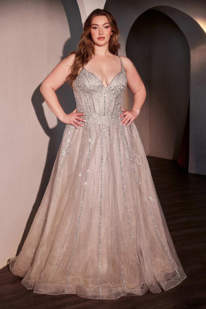 Ladivine CD786C Plus Size Prom Dress
