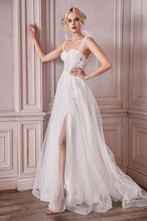 Cinderella Divine CD964W Lace Illusion Wedding Dress