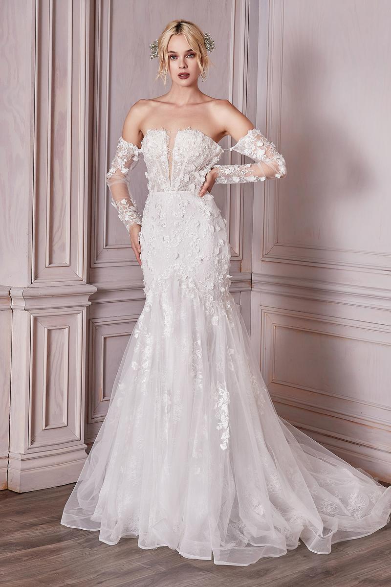 Cinderella Divine CD977W Lace Mermaid Wedding Gown