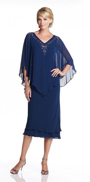 grandmother of the bride tea length dresses