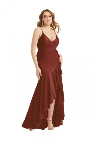 Cynthia and Sahar CS111 Ruffle High Low Bridesmaid Dress