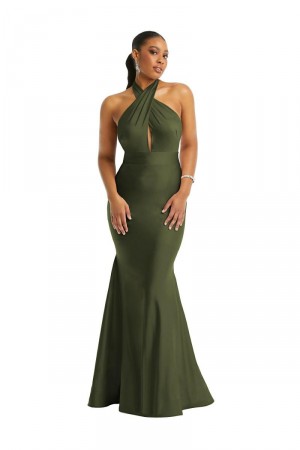 Cynthia and Sahar CS112 Reverse Halter Bridesmaid Dress