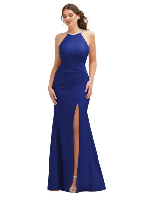 Cynthia and Sahar CS117 Rhinestone Strap Bridesmaid Dress
