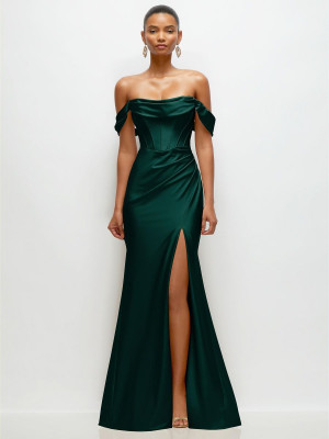 Cynthia and Sahar CS123 Off Shoulder Bridesmaid Dress