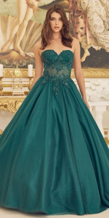 Nox Anabel CU1194 Lace Up Back Corset Ball Gown