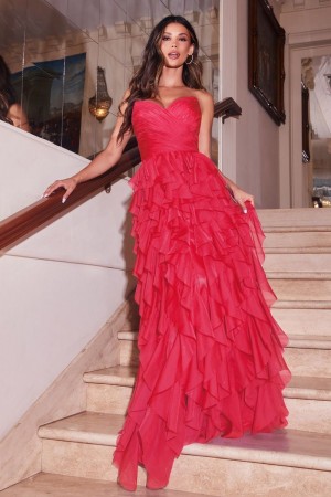 Size 8 Black Ladivine CZ0027 Prom Dress