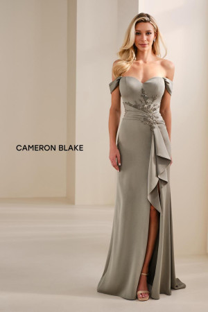 Cameron Blake CB902 Long Mother Of The Bride Dress Featuring A Crepe Mermaid