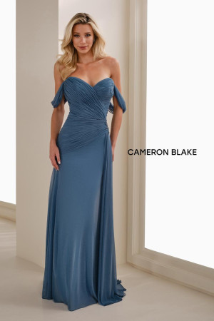 Cameron Blake CB904 Long Guest Of Wedding Dress Featuring Metallic Net
