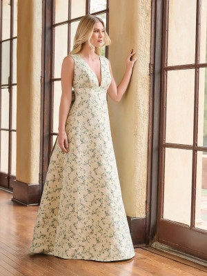 Christina Wu Celebration 22261 Bridesmaid Gown Featuring Brocade Bow