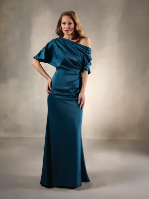 Christina Wu Elegance 17217 Long Evening Dress Featuring Asymmetrical Slouch